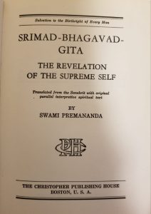 Srimad Bhagavad Gita. The revelation of the supreme self.